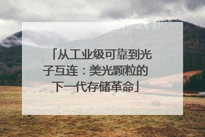 从工业级可靠到光子互连：美光颗粒的下一代存储革命