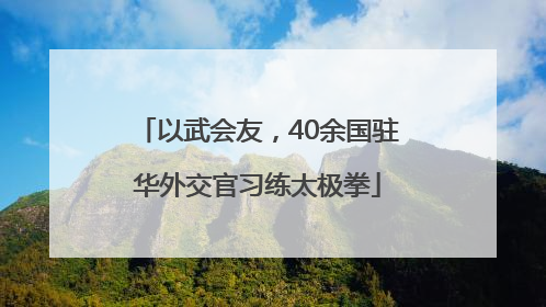 以武会友，40余国驻华外交官习练太极拳