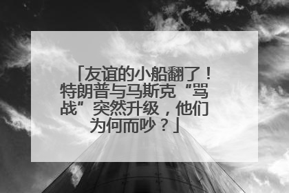 友谊的小船翻了！特朗普与马斯克“骂战”突然升级，他们为何而吵？