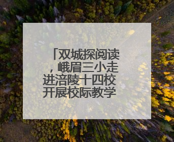 双城探阅读，峨眉三小走进涪陵十四校开展校际教学交流活动