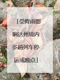 受降雨影响达州境内多趟列车停运或晚点