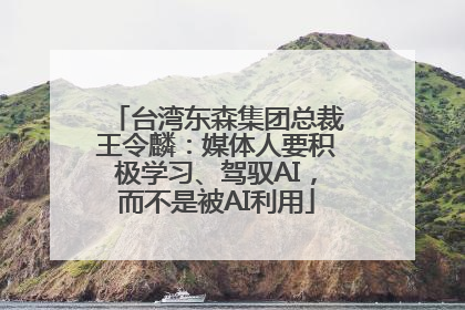 台湾东森集团总裁王令麟：媒体人要积极学习、驾驭AI，而不是被AI利用