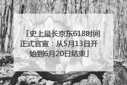 史上最长京东618时间正式官宣：从5月13日开始到6月20日结束