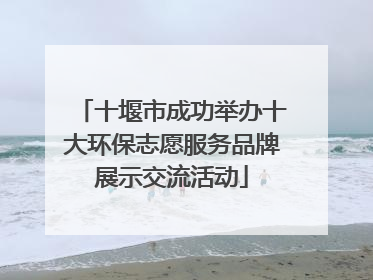 十堰市成功举办十大环保志愿服务品牌展示交流活动