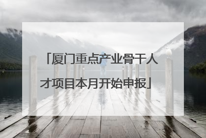 厦门重点产业骨干人才项目本月开始申报
