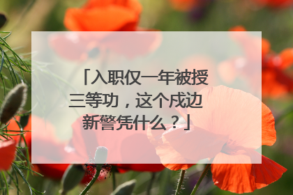 入职仅一年被授三等功，这个戍边新警凭什么？
