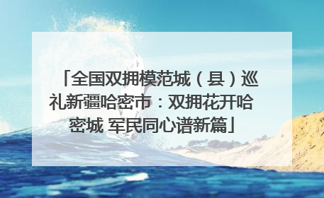 全国双拥模范城（县）巡礼新疆哈密市：双拥花开哈密城 军民同心谱新篇