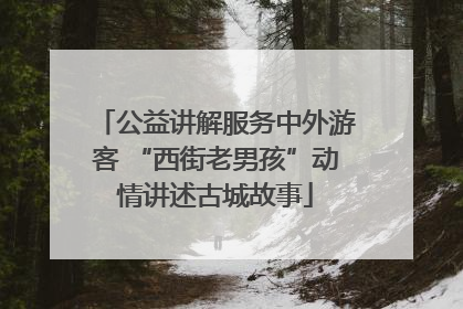 公益讲解服务中外游客 “西街老男孩”动情讲述古城故事