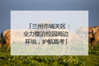 兰州市城关区：全力整治校园周边环境，护航高考