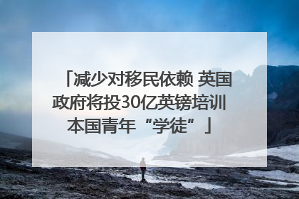 减少对移民依赖 英国政府将投30亿英镑培训本国青年“学徒”