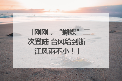 刚刚，“蝴蝶”二次登陆 台风给到浙江风雨不小！