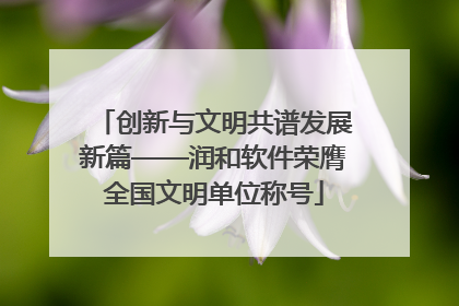 创新与文明共谱发展新篇——润和软件荣膺全国文明单位称号
