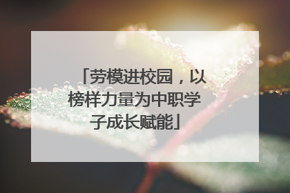 劳模进校园，以榜样力量为中职学子成长赋能