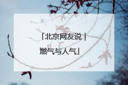 北京网友说｜燃气与人气