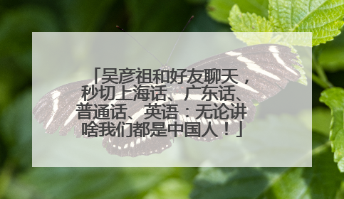 吴彦祖和好友聊天，秒切上海话、广东话、普通话、英语：无论讲啥我们都是中国人！