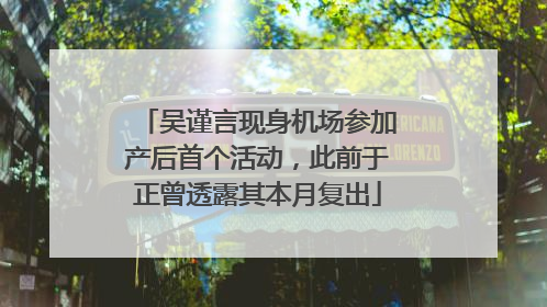 吴谨言现身机场参加产后首个活动，此前于正曾透露其本月复出