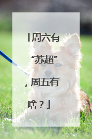周六有“苏超”，周五有啥？