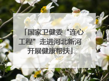 国家卫健委“连心工程”走进河北新河开展健康帮扶