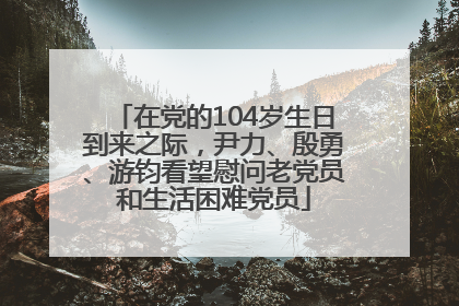 在党的104岁生日到来之际，尹力、殷勇、游钧看望慰问老党员和生活困难党员