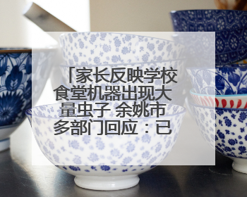 家长反映学校食堂机器出现大量虫子 余姚市多部门回应：已去现场处理