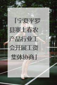 宁夏平罗县塞上春农产品行业工会开展工资集体协商