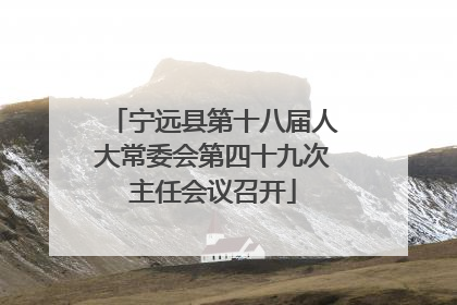 宁远县第十八届人大常委会第四十九次主任会议召开