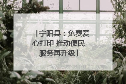宁阳县：免费爱心打印 推动便民服务再升级
