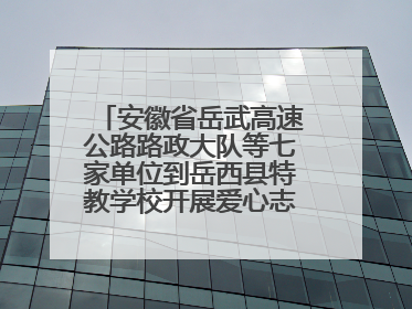 安徽省岳武高速公路路政大队等七家单位到岳西县特教学校开展爱心志愿活动