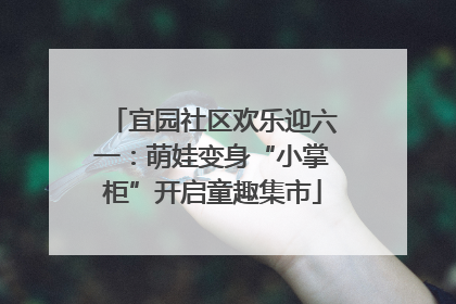 宜园社区欢乐迎六一：萌娃变身“小掌柜”开启童趣集市