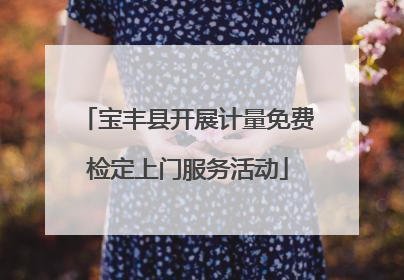 宝丰县开展计量免费检定上门服务活动