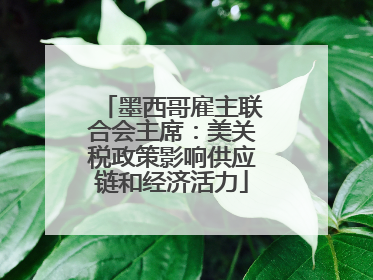 墨西哥雇主联合会主席：美关税政策影响供应链和经济活力