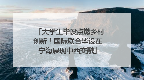 大学生毕设点燃乡村创新！国际联合毕设在宁海展现中西交融