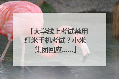 大学线上考试禁用红米手机考试？小米集团回应……
