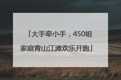 大手牵小手，450组家庭青山江滩欢乐开跑