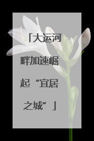 大运河畔加速崛起“宜居之城”