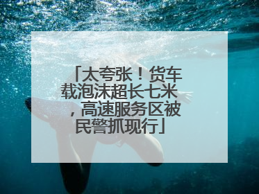 太夸张！货车载泡沫超长七米，高速服务区被民警抓现行