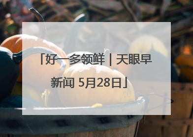 好一多领鲜｜天眼早新闻 5月28日