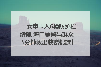 女童卡入6楼防护栏缝隙 海口辅警与群众5分钟救出获赠锦旗