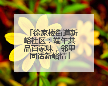 徐家楼街道新峪社区：端午共品百家味，邻里同话新峪情