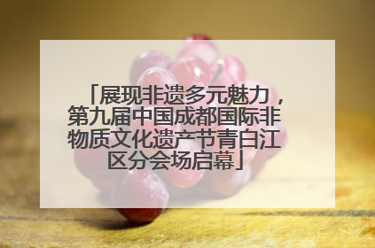 展现非遗多元魅力，第九届中国成都国际非物质文化遗产节青白江区分会场启幕