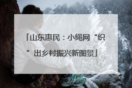 山东惠民：小绳网“织”出乡村振兴新图景