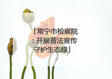 常宁市检察院：开展普法宣传守护生态绿