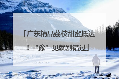 广东精品荔枝甜蜜抵达！“豫”见就别错过