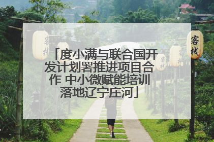度小满与联合国开发计划署推进项目合作 中小微赋能培训落地辽宁庄河