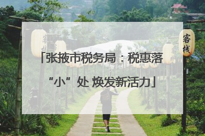 张掖市税务局：税惠落“小”处 焕发新活力