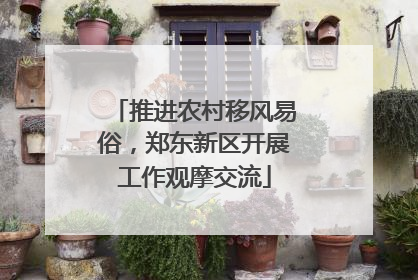推进农村移风易俗，郑东新区开展工作观摩交流
