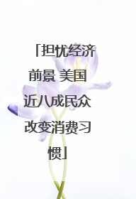担忧经济前景 美国近八成民众改变消费习惯