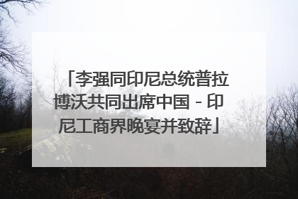 李强同印尼总统普拉博沃共同出席中国－印尼工商界晚宴并致辞