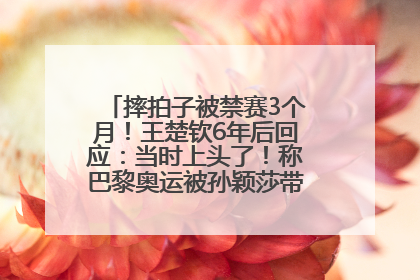 摔拍子被禁赛3个月！王楚钦6年后回应：当时上头了！称巴黎奥运被孙颖莎带着打，搭档8年“一个眼神就能懂”