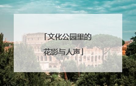 文化公园里的花影与人声